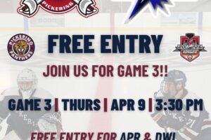 Panthers Offer Free Entry for Ajax Pickering Raiders & Durham West Lightning Players for Game 3